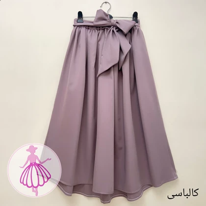 دامن پاپیونی پرچین کلوش بلند در رنگبندی متنوع(کد1440)
