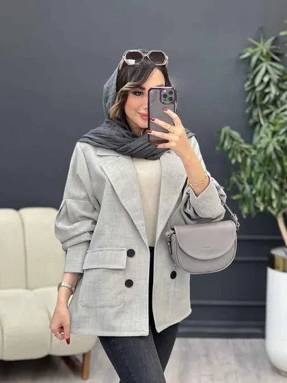 مانتو کتی چهار دکمه آوینا