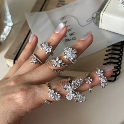 کالکشن انگشتر گل و پروانه