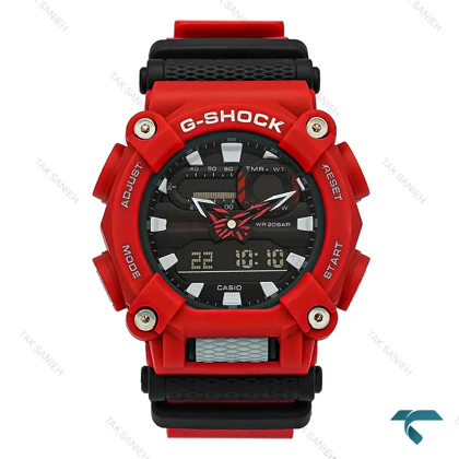 ساعت جیشاک GA-900 مردانه قرمز مشکی GShock-8434-G