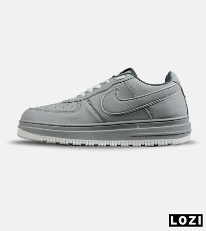 کفش کتانی بزرگ پا طوسی سفید NIKE AIR FORCE مدل 7651