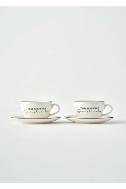 ست فنجان چای دو نفره Bella Maison مدل Simplicity - مشکی