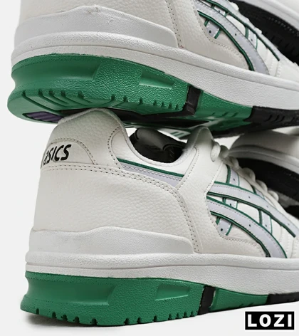 کفش کتانی مردانه سفید سبز ASICS TIGER RUNNER II مدل 5679