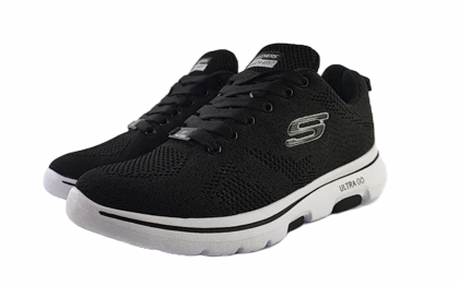 کفش اسپرت و روزمره زنانه مدل اسکچرز رامیرو Skechers مشکی سفید کد 60