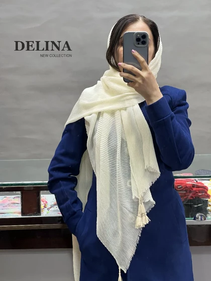 شال پلیسه نخی صابونی وارداتی