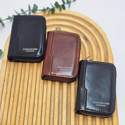 جاکارتی چرم زیپ‌دار مردانه کد 20398