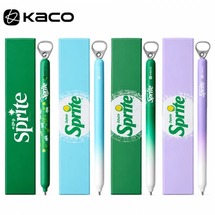 خودکار مشکی ژله ای کاکو KACO مدل K1062 POPUP نوک 0.5 میلی متری طرح نوشابه