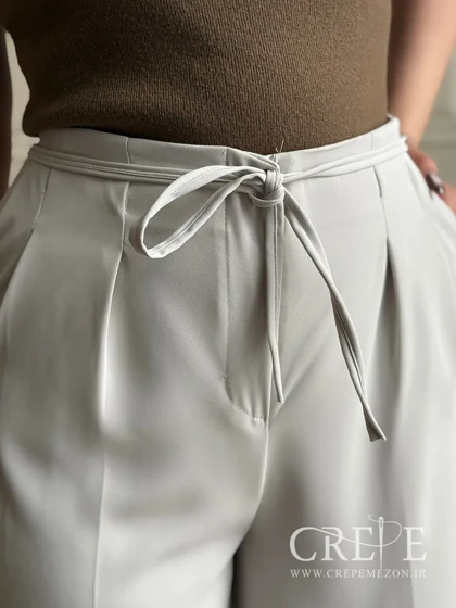 شلوار بگ جلو پیله کمردار قد 106