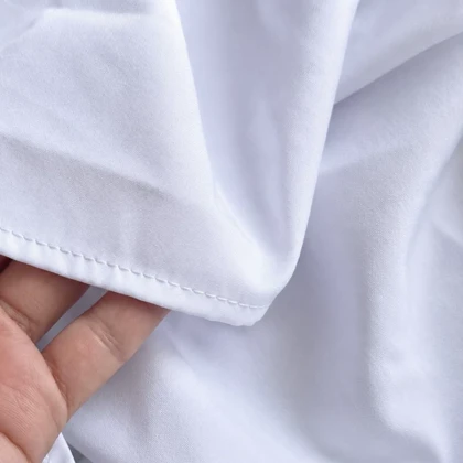 شومیز سفید پاپیونی آستین بلند خارجی برند Shein سایز 38 تا 42 کد 3458