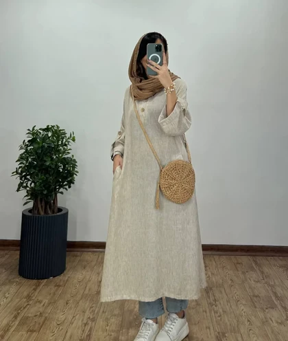 مانتو کفتان لینن کنفی زارا(ایراد دار)