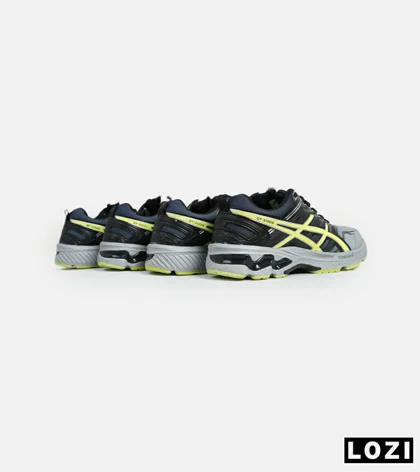 کفش کتانی مردانه مشکی طوسی لیمویی ASICS GT 2000