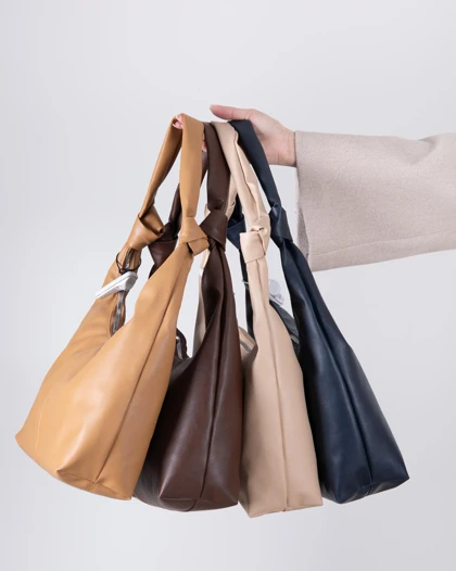 کیف چرم تک بند گره‌ای