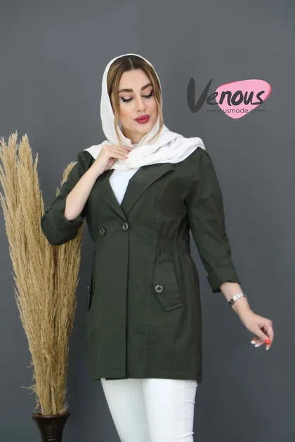 مانتو دو دکمه کمرگت