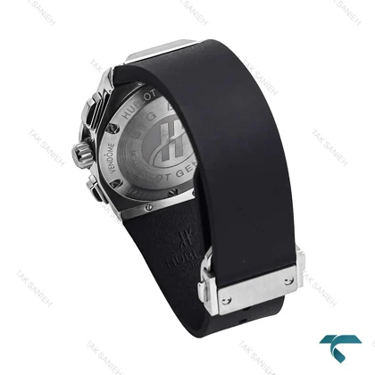 ساعت هابلوت مردانه چندضلعی نقره ای صفحه اسکلتون Hublot-6790-G