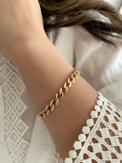 دستبند کارتیر نگین‌دار ژوپینگ