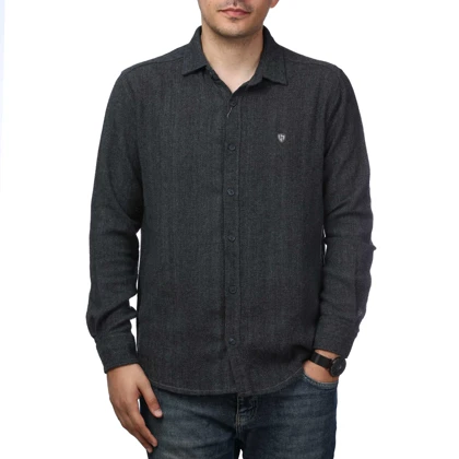 پیراهن آستین بلند کنفی مردانه مدل 61011036