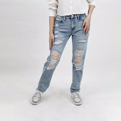 شلوار جین مام فیت 1008337