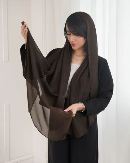 شال حریر ساده کد 29952
