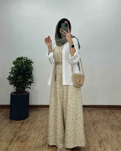 سرهمی شکوفه همراه با کمربند 9 کد 2502