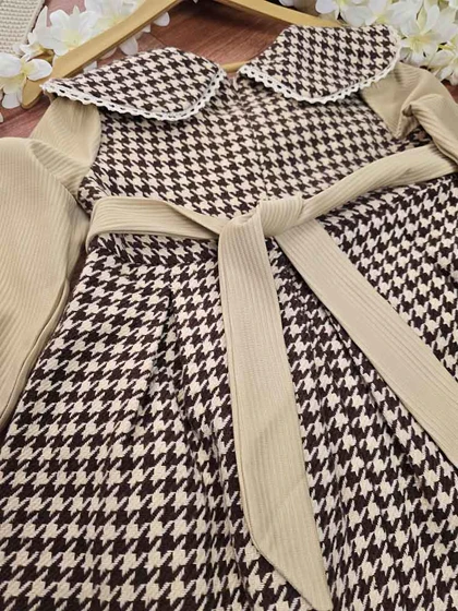 پیراهن مجلسی دخترانه پشمی