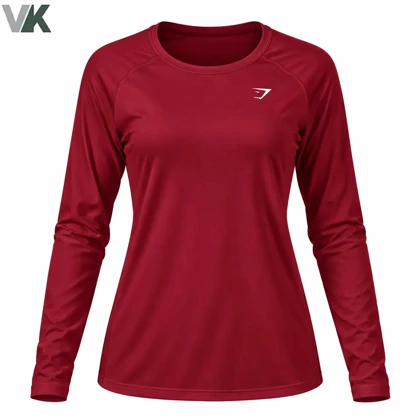 تیشرت ورزشی زنانه آستین بلند طرح GYM SHARK کد 5511
