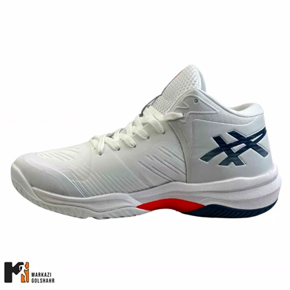 کفش سالنی ساق‌دار مردانه اسیکس سفید سورمه ای