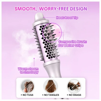 برس حرارتی بخار حجم‌دهنده شیگلم SHEGLAM Hydra Shot Steam Blowout Brush Pro نسخه 38 میلی‌متری