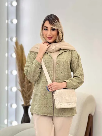 شومیز جلو دکمه گیسو