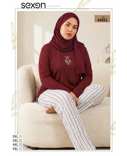 بلوز و شلوار بیگ سایز زنانه sexen کد 40953