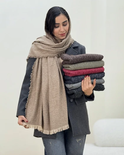 شال موهر پاییزه برفکی