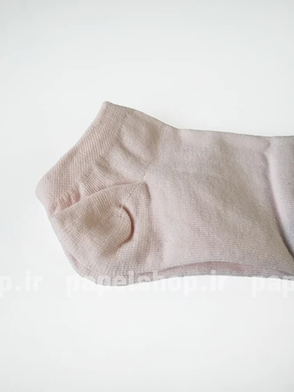 جوراب مچی نخ پنبه ساده رنگ روشن