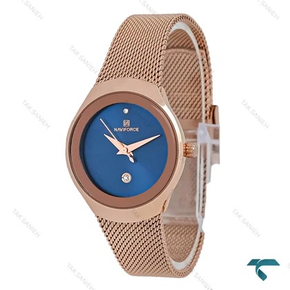 ساعت زنانه حصیری نیوی فورس NF5004 صفحه سرمه ای NaviForce-7678-L
