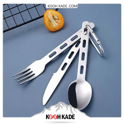 قاشق چنگال کارابین دار