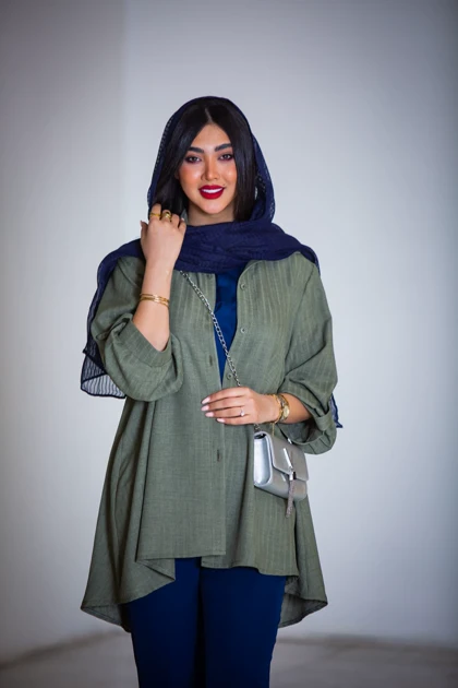 مانتو ژاکارد پیراهنی پایین کلوش