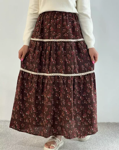 دامن کنف گل ریز کد 5476