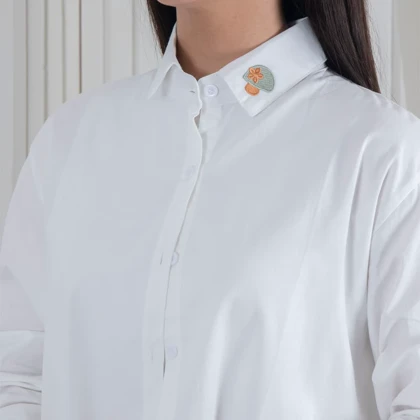 شومیز سفید گلدوزی
