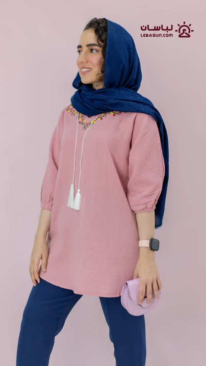 تونیک یقه گلی