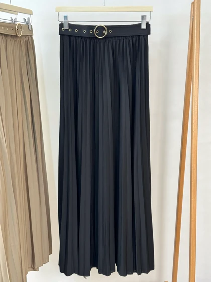 دامن پلیسه کمربنددار