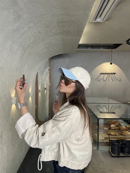 کراپ کت باکسی کرم ZARA 223