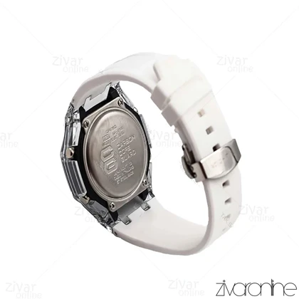 ساعت جی شاک GA2100 مردانه سفید شیشه ای ایندکس نارنجی 105850