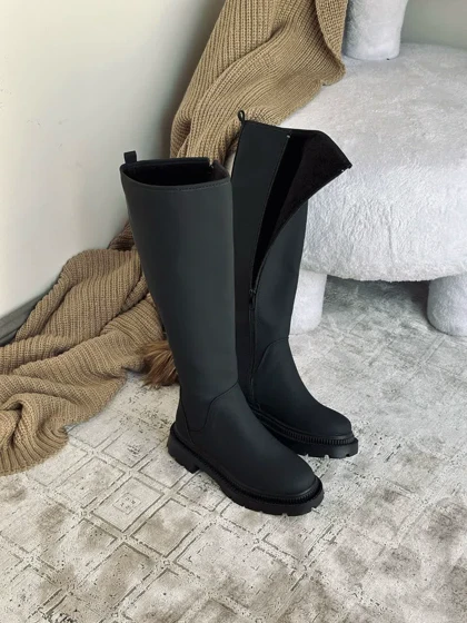 نیم بوت بلند بغل زیپ زنانه 6002 MR