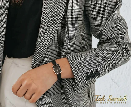 ساعت دنیل ولینگتون زنانه مستطیلی مشکی DW-3866-L