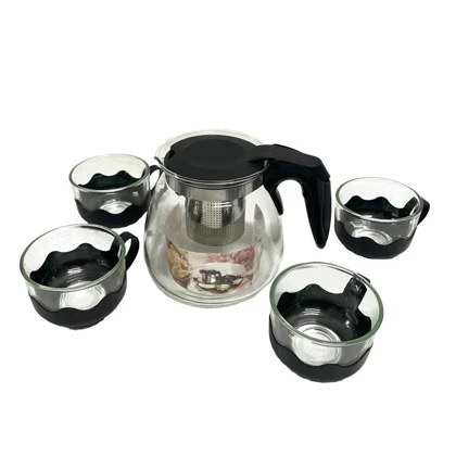 سرویس قوری و فنجان 5 پارچه مدل شاین