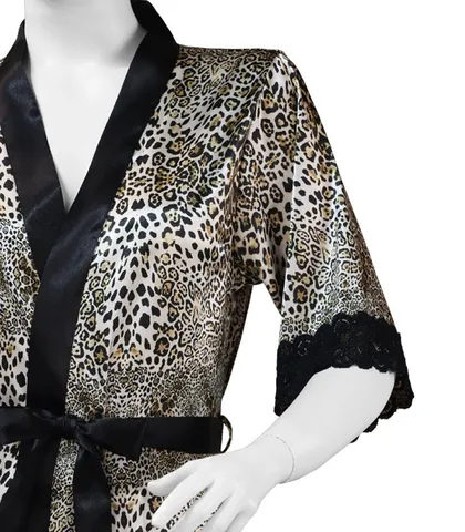 روبدوشامبر ساتن و گیپور Ema اما کد 3550 طرح پلنگی