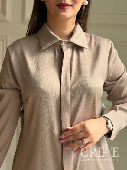 شومیز دکمه مخفی