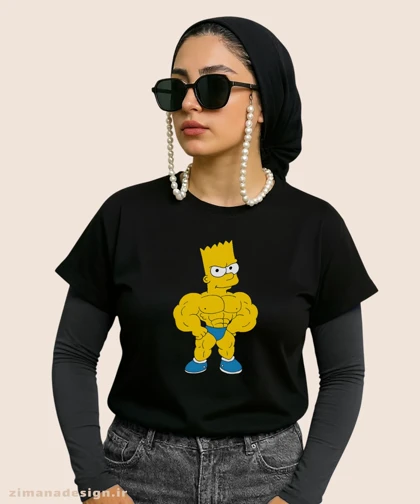 کراپ زنانه طرح سیمپسون بدنساز کد 1059