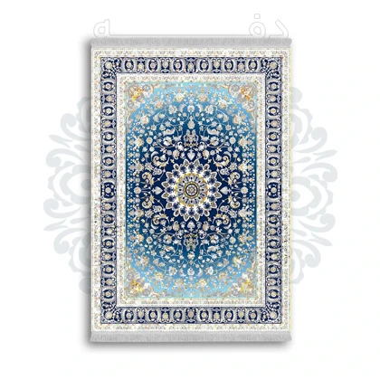 *جدید* فرشینه از جنس پارچه شانل مخمل ترک طرح فانتزی برند دفه کد 1153