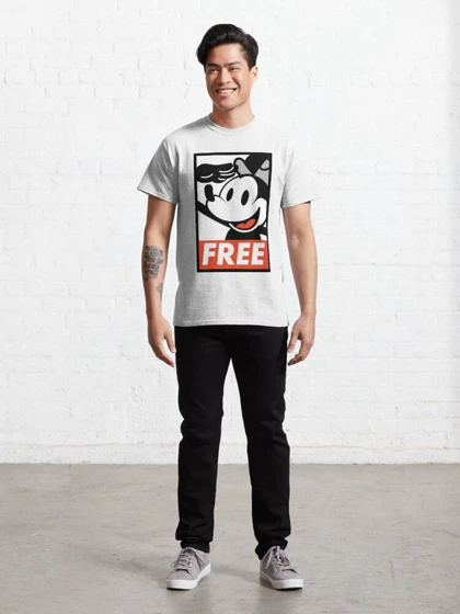 تیشرت mickey mouse طرح Free Willie کد 203200