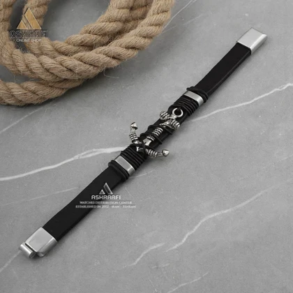 دستبند طرح لنگر Leather Bracelet BS