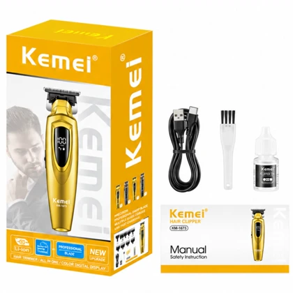 ماشین اصلاح حرفه ای سر و صورت کمی Kemei مدل KM-1673